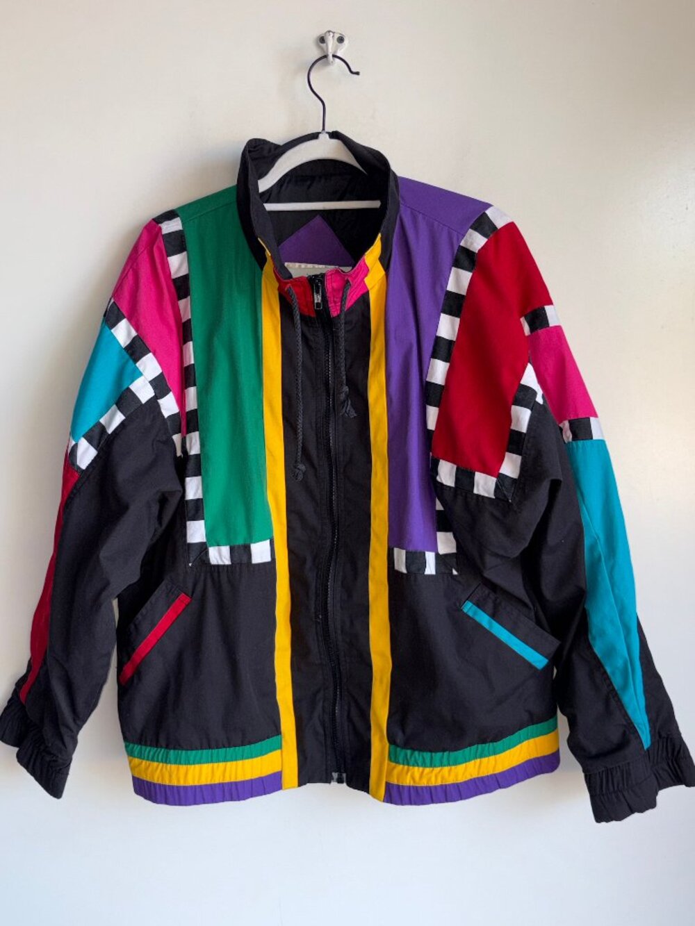Vintage Braetan Colorblock Windbreaker Jacket Size Large